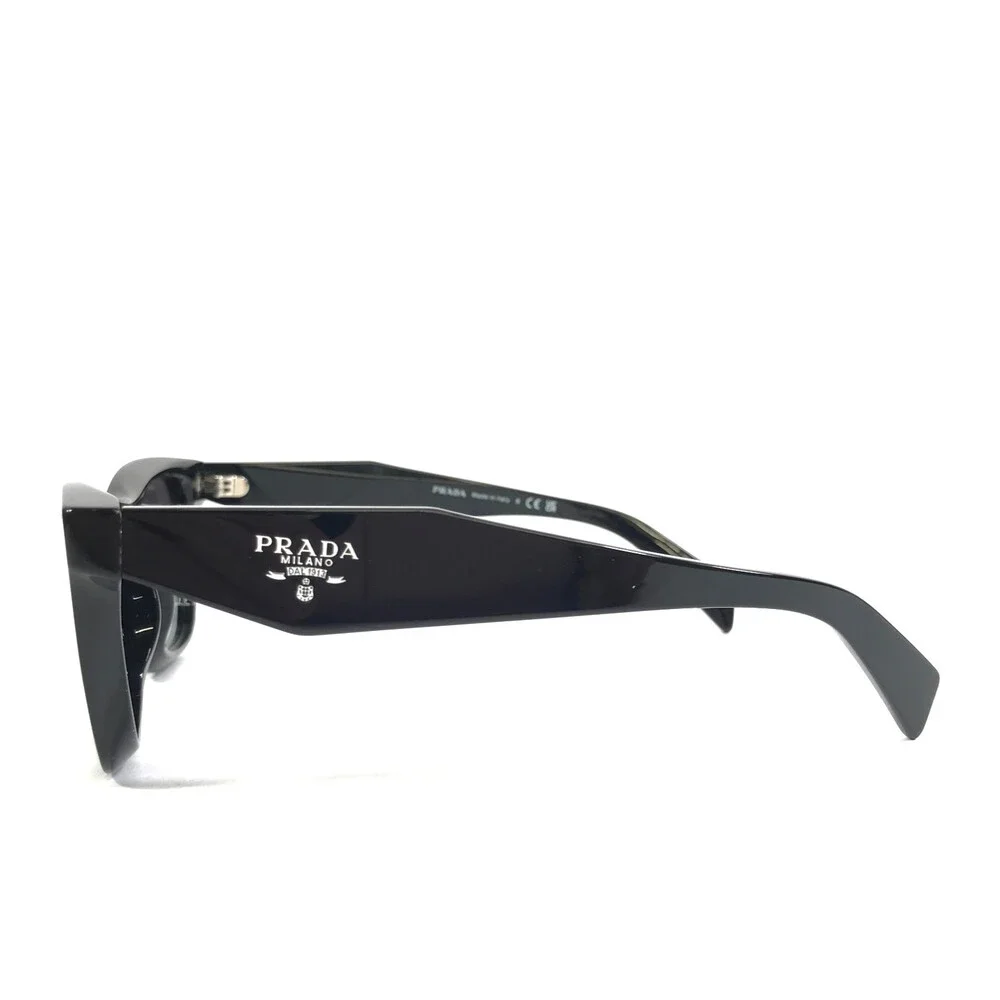 Prada Sunglasses SPRC07 16K-90A Polished Black Frames with Gradient Gray Lenses